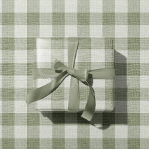 Textura de Linho Xadrez Búfalo em Gingham Verde Sa