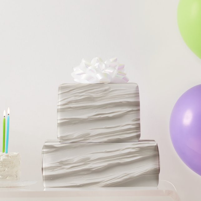 Papel De Presente Textura de marfim abstrato (Presentes para festas)