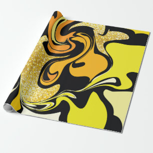 Papel De Presente Textura de ouro de luxo