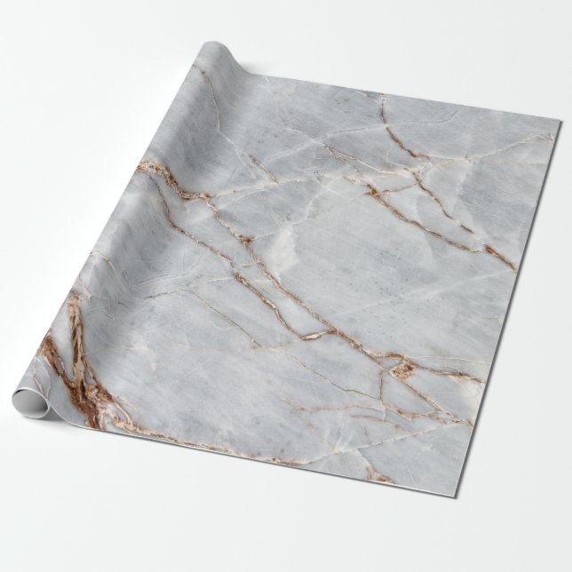 Papel De Presente Textura de pedra de mármore dourado cinza moderno  (Desenrolado)