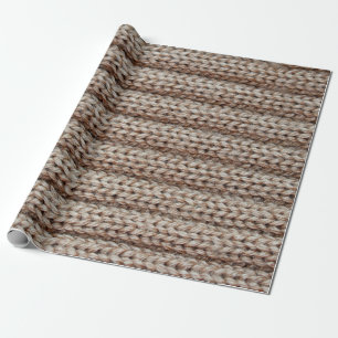 Papel De Presente textura do tecido de malha lisa, castanha