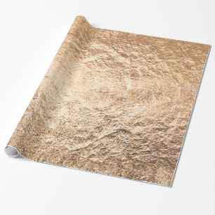 Papel De Presente Textura Dourada rugosa