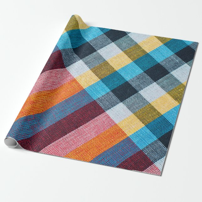 Papel De Presente Textura fechada de Tecido, estilo tailandês (Desenrolado)