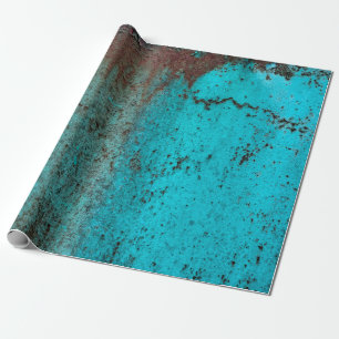 Papel De Presente Textura metálica com arranhões e fissuras, um