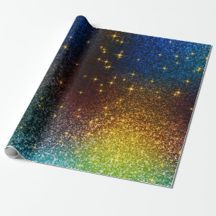 Papel De Presente Textura moderna de brilho azul marinho e dourado