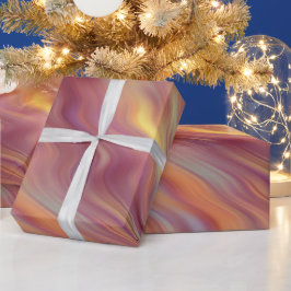 Papel De Presente Textura ondulada de Plumeria exótica