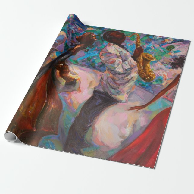 Papel De Presente textura, pintura a óleo, arte, jazz, blues, tradiç (Desenrolado)