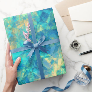 Papel De Presente Textura turquesa amassada