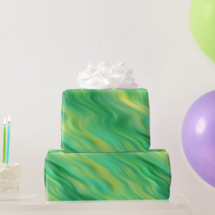 Papel De Presente Textura verde-ondulada