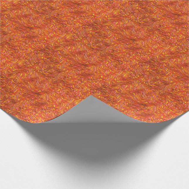 Papel De Presente Textura vermelha clara e vívida com tons amarelos (Ponta)