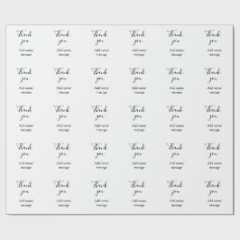 Papel De Presente Thank you add name message simple stylish calligra