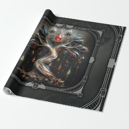 Papel De Presente The Art Deco Tree of Life design