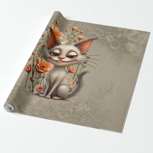 Papel De Presente The mischievous cat  (Desenrolado)