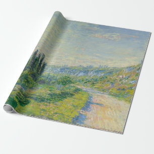 Papel De Presente The Road to Vétheuil (por Claude Monet)