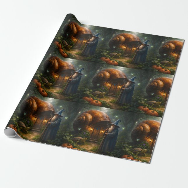 Papel De Presente The wizard of the Shell fantasy mat wrapping paper (Desenrolado)