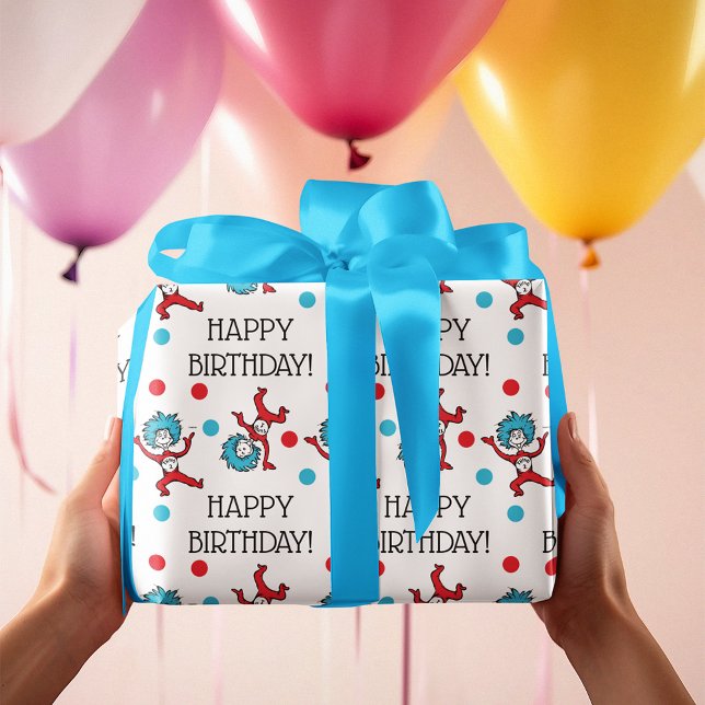Papel De Presente Thing 1 Thing 2 | Feliz Aniversário (Wrapped gift)