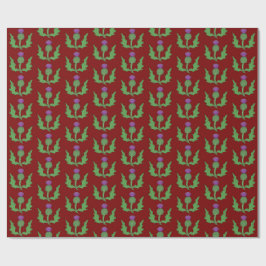Papel De Presente Thistle (on Red)