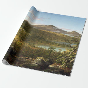 Papel De Presente Thomas Cole A Vista dos Dois Lagos e Montanha