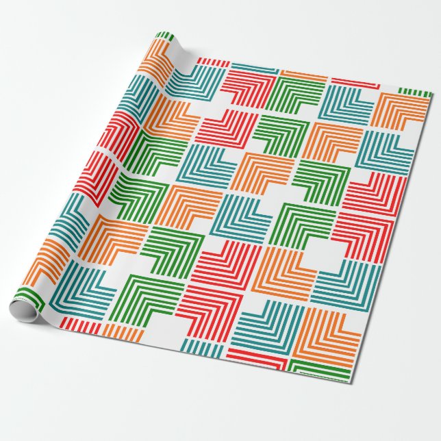 Papel De Presente Threads quadrados (Desenrolado)