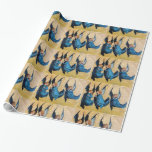 PAPEL DE PRESENTE THREE CHRISTMAS ANGELS IN BLUE<br><div class="desc">Elegant,  artistic and classic design re-elaborated from a Renaissance painting.</div>