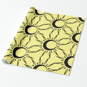 Papel De Presente Thunder_Cove da Lua do Crescente Sol Brilhante