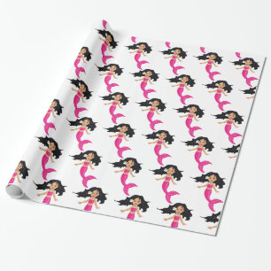 Papel De Presente Thunder_Cove da Sereia de cauda rosa-branca