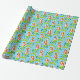 Papel De Presente Thunder_Cove da Sereia Vermelha Cuja Chave É Corta