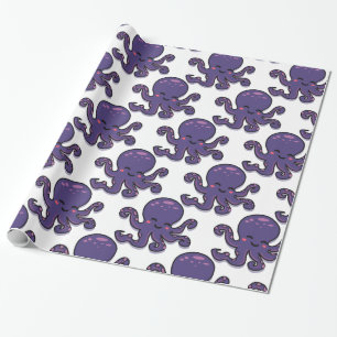 Papel De Presente Thunder_Cove de Octopus Roxo de Cubo