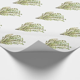 Papel De Presente Thyme herba cozinha aquarela Rustic Green Chic