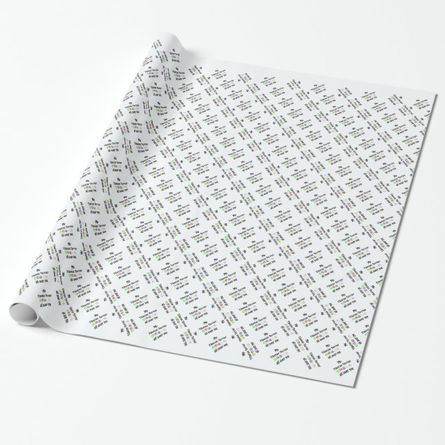 Papel De Presente Tibetano Terrier Walks Design (Desenrolado)