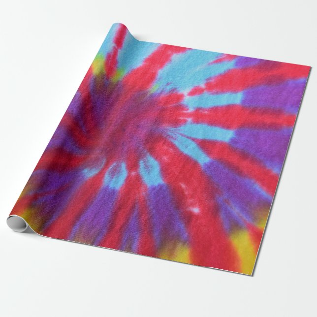 Papel De Presente Tie Dye Design (Desenrolado)