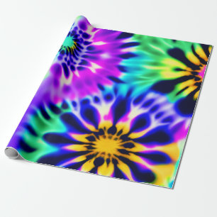 Papel De Presente Tie Dye Swirling Pattern Design