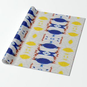 Papel De Presente Tie Dye Texture. Shibori Pattern. Maroon, Ivory Ba