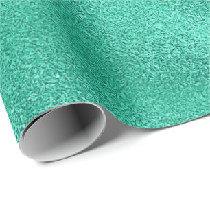 Papel De Presente Tiffany Aqua Mint Green Shiny Glass Emerald VIP