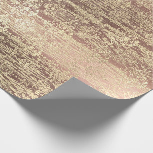 Papel De Presente Tiffany Foxier Rosa Rosa Blush Damask Wood Rustic