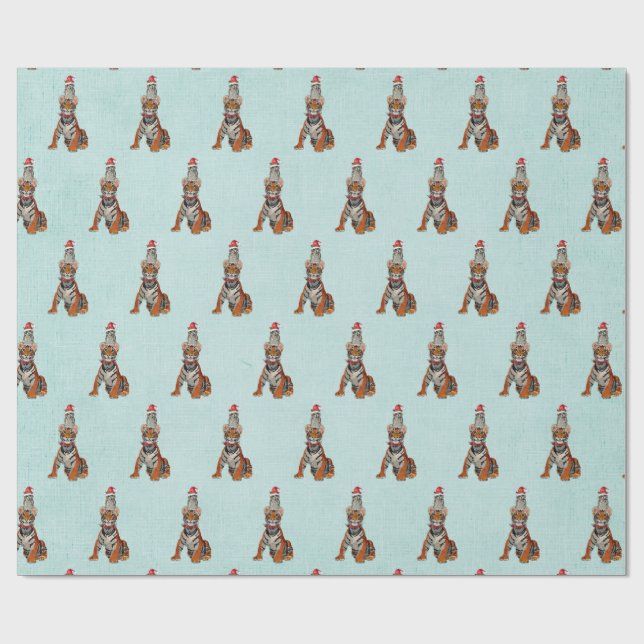 Papel De Presente TIGER FESTIVO E Papel de Moldagem OWL (Aberto)