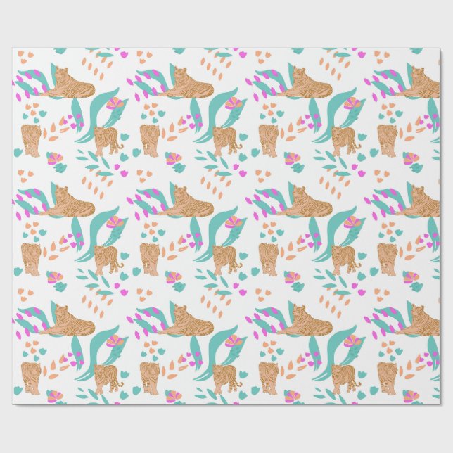 Papel De Presente Tiger Parade (Aberto)