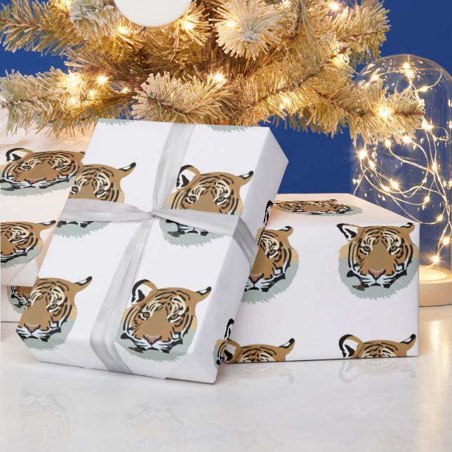 Papel De Presente Tigre De Cabeça De Tigre Selvagem (Feriados)