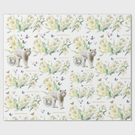 Papel De Presente Tigre de papel embrulhado