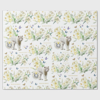 Papel De Presente Tigre de papel embrulhado