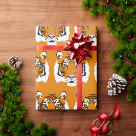 Papel De Presente Tigre Face