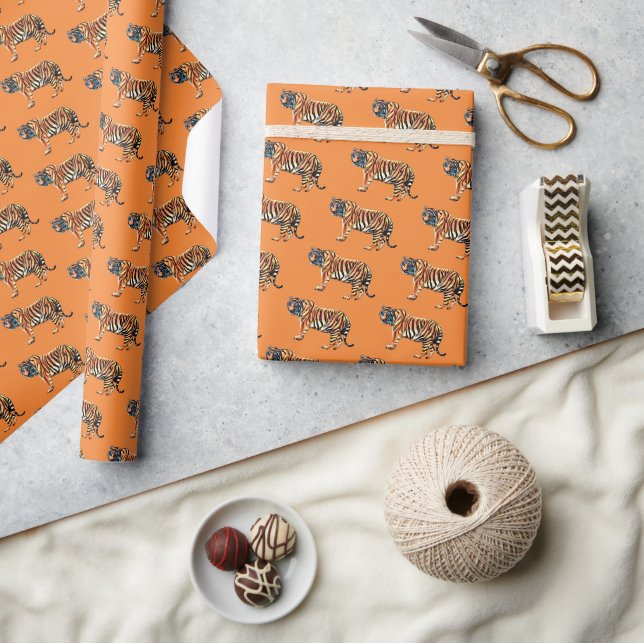 Papel De Presente Tigre Siberiano (Artesanato)
