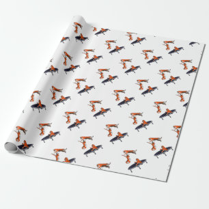 Papel De Presente tigre trampolining