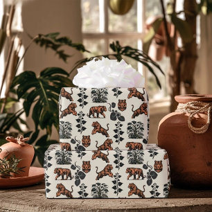 Papel De Presente Tigres de Bengala e Vinhas Selvagens