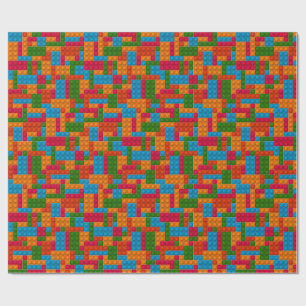 Papel De Presente Tijolo de Construção Colorido