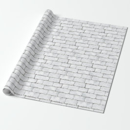 Papel De Presente Tijolos Brancos