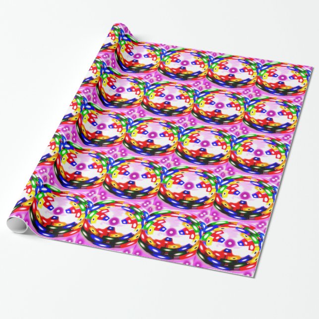 Papel De Presente Tijolos em bolhas (Desenrolado)