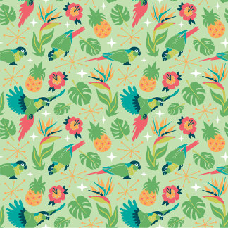 Papel De Presente Tiki Parrot Wrapping Paper