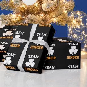 Papel De Presente Time Ruivo Cabeça Vermelha Engraçado Irlandês Dia