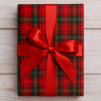 Papel De Presente Timeless Tartan Plaid Red Black Ralph Christmas